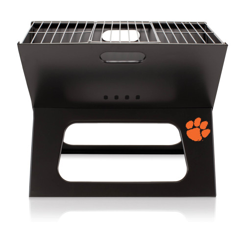 Clemson Tigers X-Grill Portable Charcoal BBQ Grill, (Black)