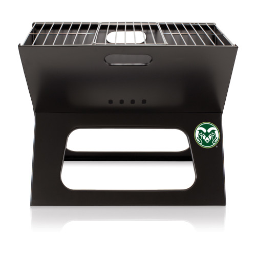 Colorado State Rams X-Grill Portable Charcoal BBQ Grill, (Black)