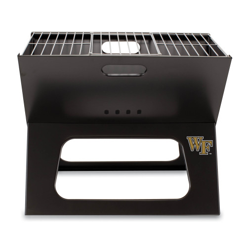 Wake Forest Demon Deacons X-Grill Portable Charcoal BBQ Grill, (Black)