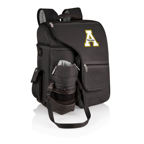 App State Mountaineers Turismo Travel Backpack Cooler, (Black)