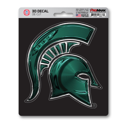 Michigan State Spartans 3D Decal "Spartan Helmet" Logo