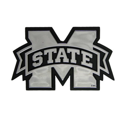Mississippi State University - Mississippi State Bulldogs Molded Chrome Emblem M State Primary Logo Chrome