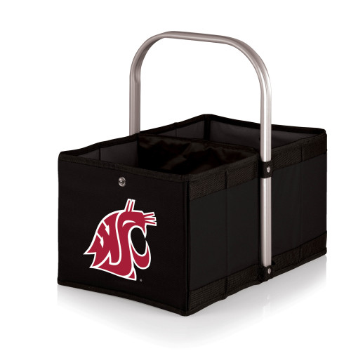 Washington State Cougars Urban Basket Collapsible Tote, (Black)