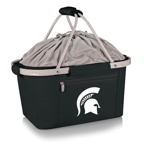 Michigan State Spartans Metro Basket Collapsible Cooler Tote, (Black)
