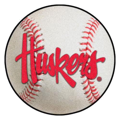 University of Nebraska Baseball Mat 27" diameter