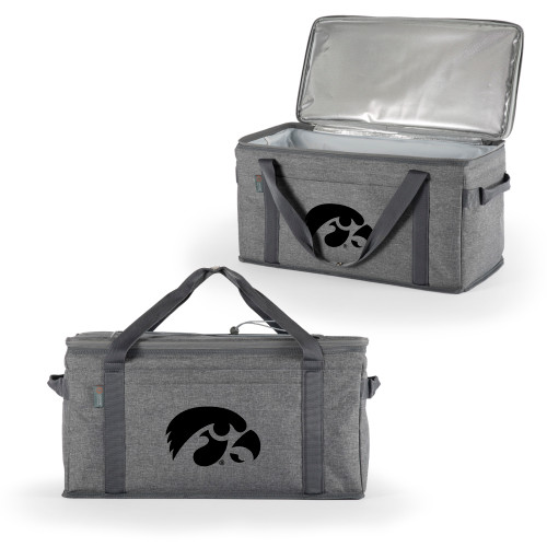 Iowa Hawkeyes 64 Can Collapsible Cooler, (Heathered Gray)