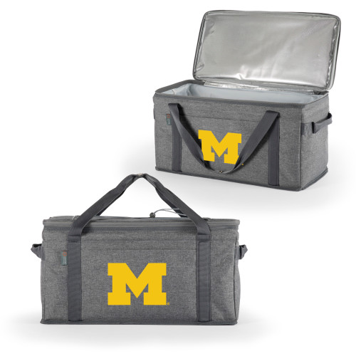 Michigan Wolverines 64 Can Collapsible Cooler, (Heathered Gray)