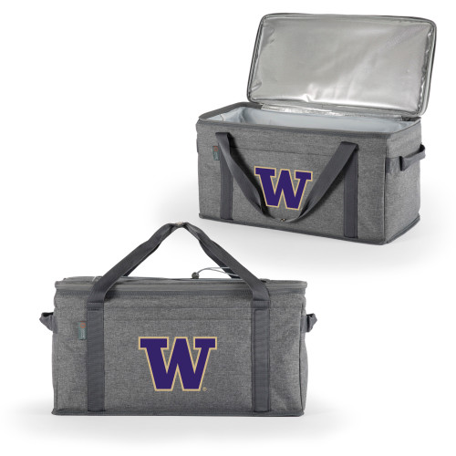 Washington Huskies 64 Can Collapsible Cooler, (Heathered Gray)