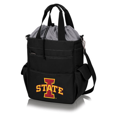Iowa State Cyclones Activo Cooler Tote Bag, (Black with Gray Accents)