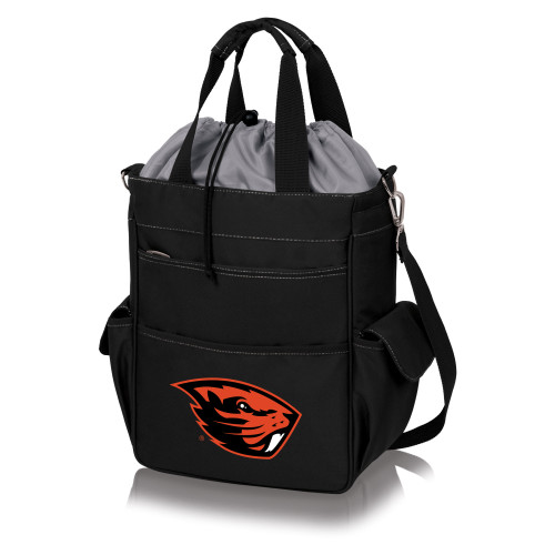 Oregon State Beavers Activo Cooler Tote Bag, (Black with Gray Accents)