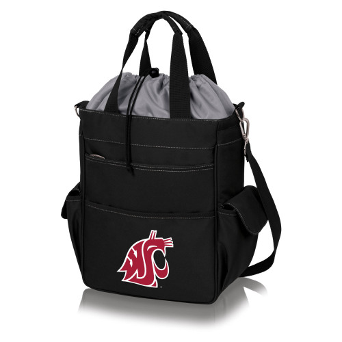 Washington State Cougars Activo Cooler Tote Bag, (Black with Gray Accents)