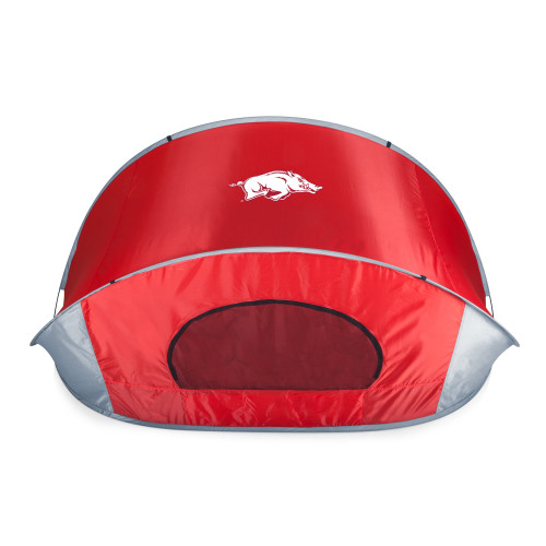 Arkansas Razorbacks Manta Portable Beach Tent, (Red with Gray Accents)
