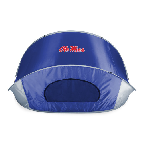 Ole Miss Rebels Manta Portable Beach Tent, (Blue with Gray Accents)