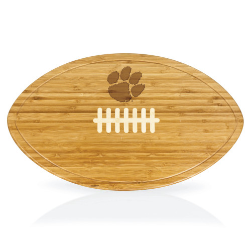 Clemson Tigers Kickoff Football Cutting Board & Serving Tray, (Bamboo)