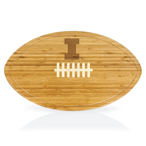 Illinois Fighting Illini Kickoff Football Cutting Board & Serving Tray, (Bamboo)