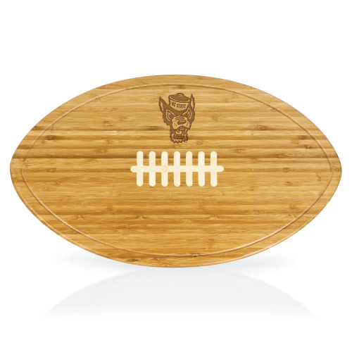 NC State Wolfpack Kickoff Football Cutting Board & Serving Tray, (Bamboo)