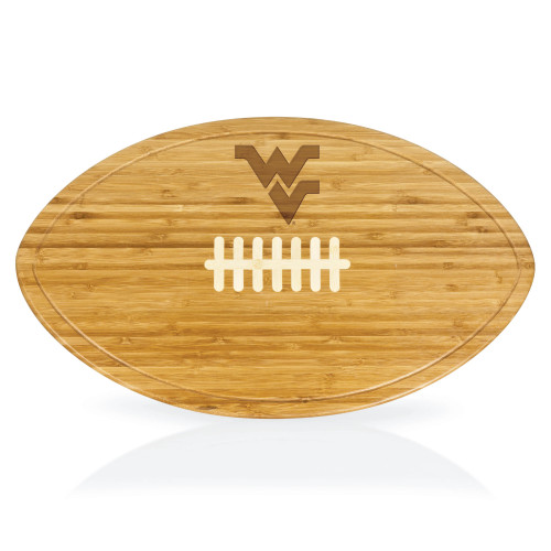 West Virginia Mountaineers Kickoff Football Cutting Board & Serving Tray, (Bamboo)