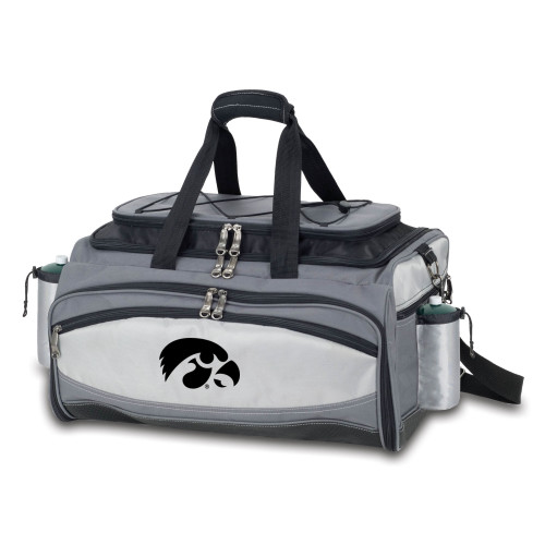 Iowa Hawkeyes Vulcan Portable Propane Grill & Cooler Tote, (Black with Gray Accents)