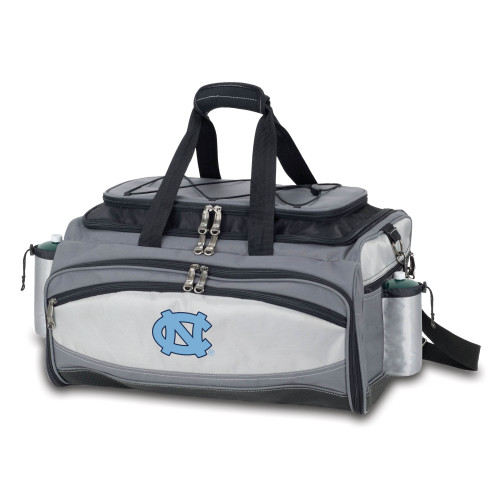 North Carolina Tar Heels Vulcan Portable Propane Grill & Cooler Tote, (Black with Gray Accents)
