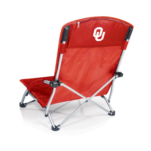 Oklahoma Sooners Tranquility Beach Chair with Carry Bag, (Red)