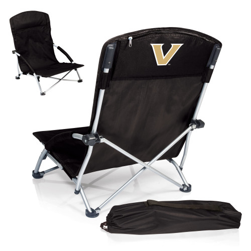 Vanderbilt Commodores Tranquility Beach Chair with Carry Bag, (Black)