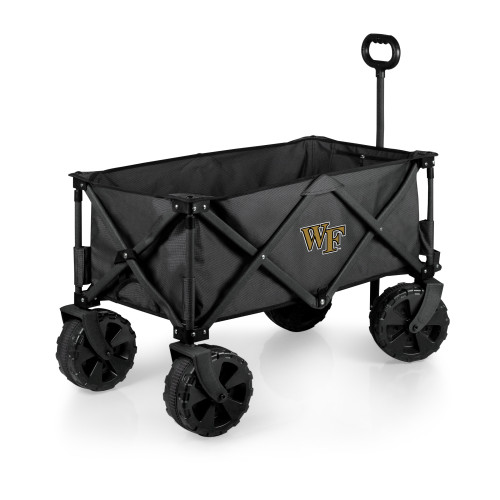 Wake Forest Demon Deacons Adventure Wagon Elite All-Terrain Portable Utility Wagon, (Dark Gray)