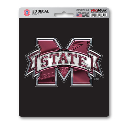 Mississippi State Bulldogs 3D Decal "M State" Logo