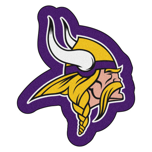 Minnesota Vikings Mascot Mat Viking Head Primary Logo Purple