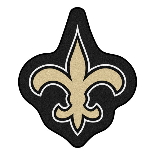 New Orleans Saints Mascot Mat Fleur-de-lis Primary Logo Black
