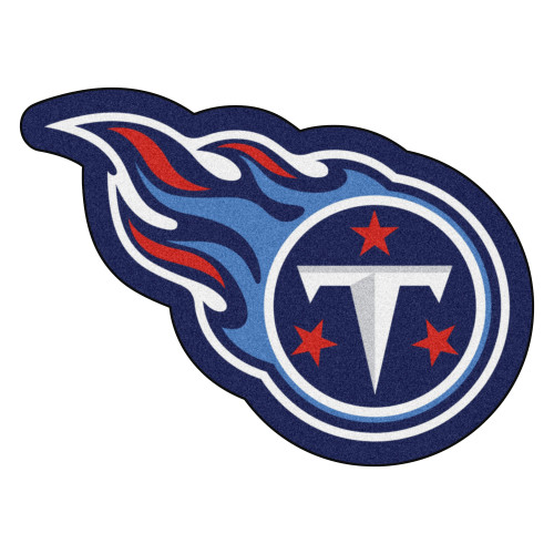 Tennessee Titans Mascot Mat Flaming T Primary Logo Navy
