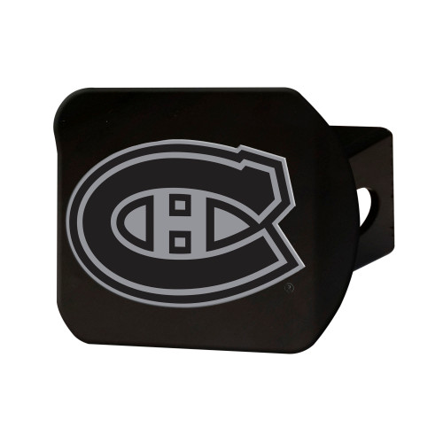 NHL - Montreal Canadiens Hitch Cover - Chrome on Black 3.4"x4"