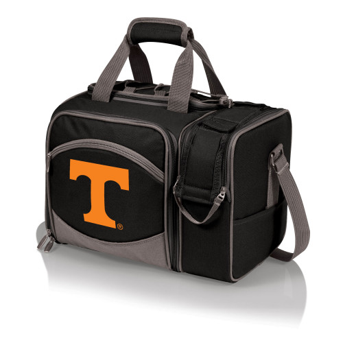 Tennessee Volunteers Malibu Picnic Basket Cooler, (Black with Gray Accents)