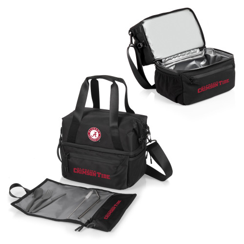 Alabama Crimson Tide Tarana Lunch Bag Cooler with Utensils, (Carbon Black)