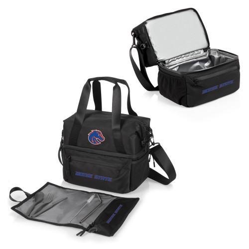 Boise State Broncos Tarana Lunch Bag Cooler with Utensils, (Carbon Black)