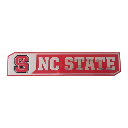 North Carolina State University - NC State Wolfpack Embossed Truck Emblem 2-pk Primary Logo & Wordmark Red