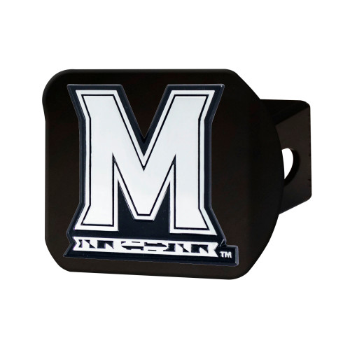 University of Maryland Hitch Cover - Chrome on Black 3.4"x4"