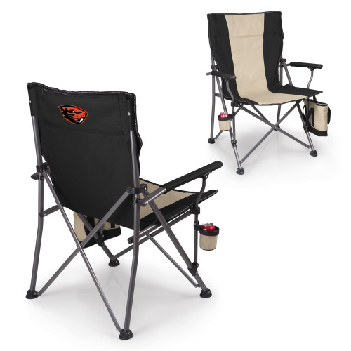 Oregon State Beavers Big Bear XXL Camping Chair with Cooler, (Black)