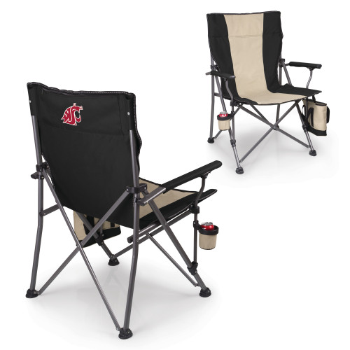 Washington State Cougars Big Bear XXL Camping Chair with Cooler, (Black)