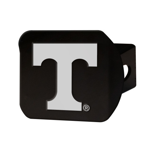 University of Tennessee Hitch Cover - Chrome on Black 3.4"x4"