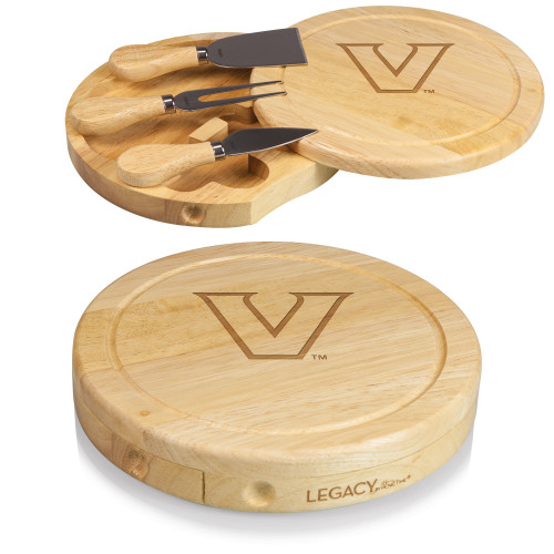 Vanderbilt Commodores Brie Cheese Cutting Board & Tools Set, (Parawood)