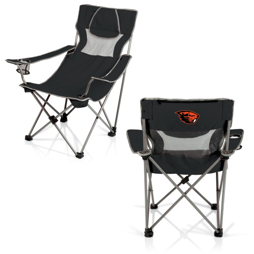 Oregon State Beavers Campsite Camp Chair, (Black with Gray Accents)