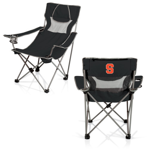 Syracuse Orange Campsite Camp Chair, (Black with Gray Accents)