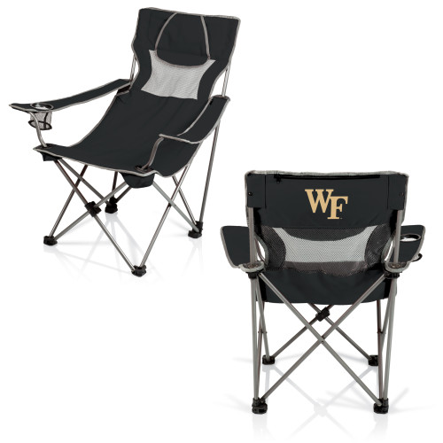 Wake Forest Demon Deacons Campsite Camp Chair, (Black with Gray Accents)