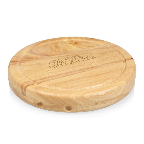 Ole Miss Rebels Circo Cheese Cutting Board & Tools Set, (Parawood)