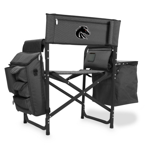 Boise State Broncos Fusion Camping Chair, (Dark Gray with Black Accents)