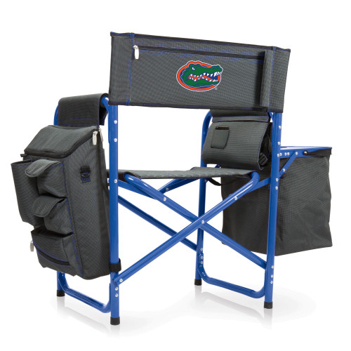 Florida Gators Fusion Camping Chair, (Dark Gray with Blue Accents)