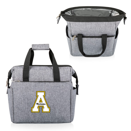 App State Mountaineers On The Go Lunch Bag Cooler, (Heathered Gray)