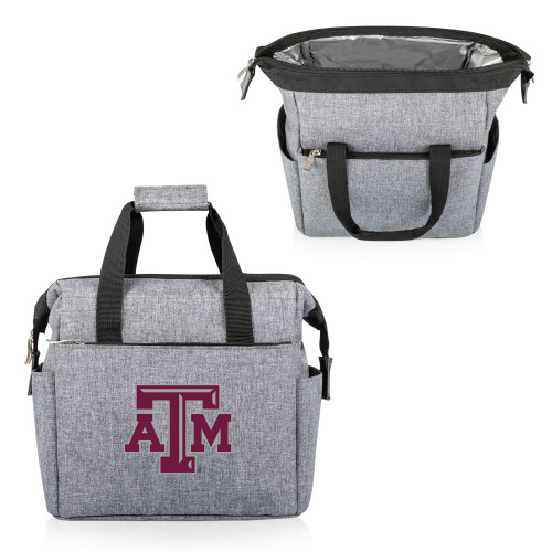 Texas A&M Aggies On The Go Lunch Bag Cooler, (Heathered Gray)