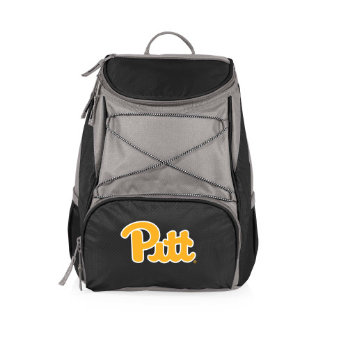 Pittsburgh Panthers PTX Backpack Cooler, (Black with Gray Accents)