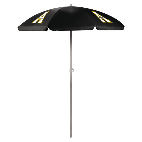 App State Mountaineers 5.5 Ft. Portable Beach Umbrella, (Black)